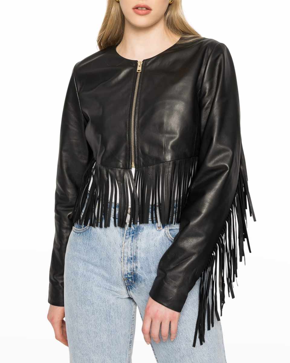 Lyndel Fringe Leather Jacket